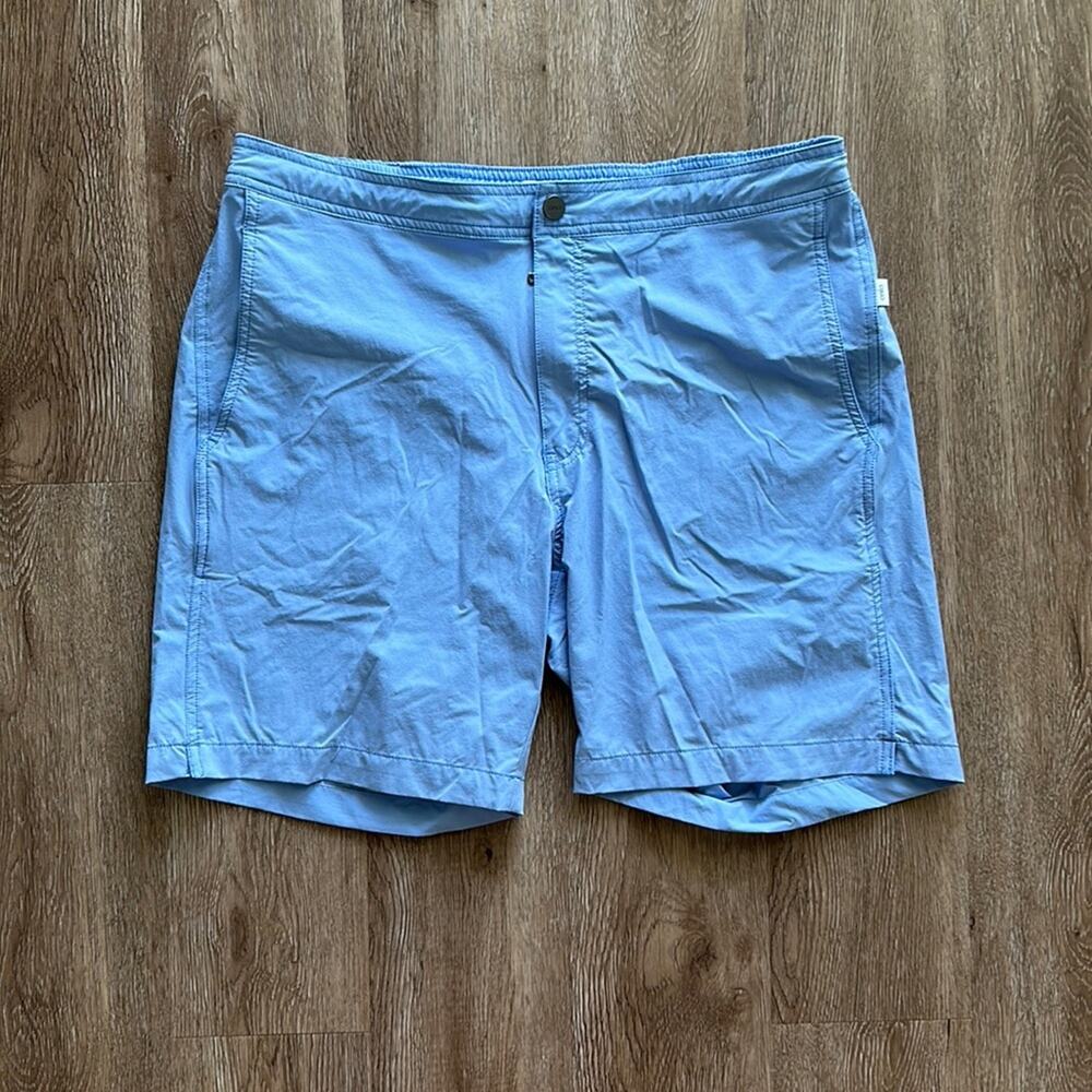 Onia The Calder 7.5" Swim Trunks XL Light Blue Mesh Lined Adjustable Drawstring